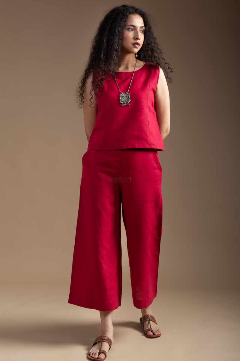Image for Kusvaa Ws1036 Chitramala Linen Co Ord Set Sitting