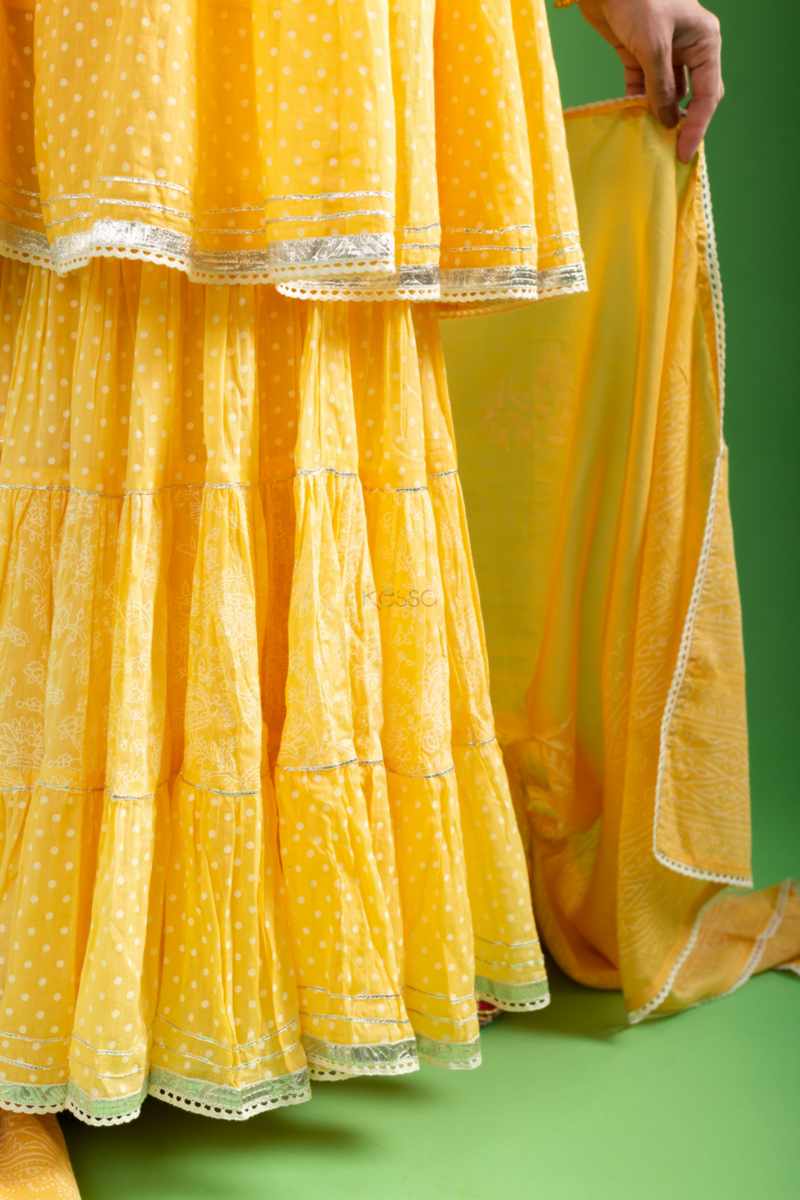 Image for Kusvaa Ws1043 Anvitha Cotton Khadi Print Complete Suit Set Closeup 2