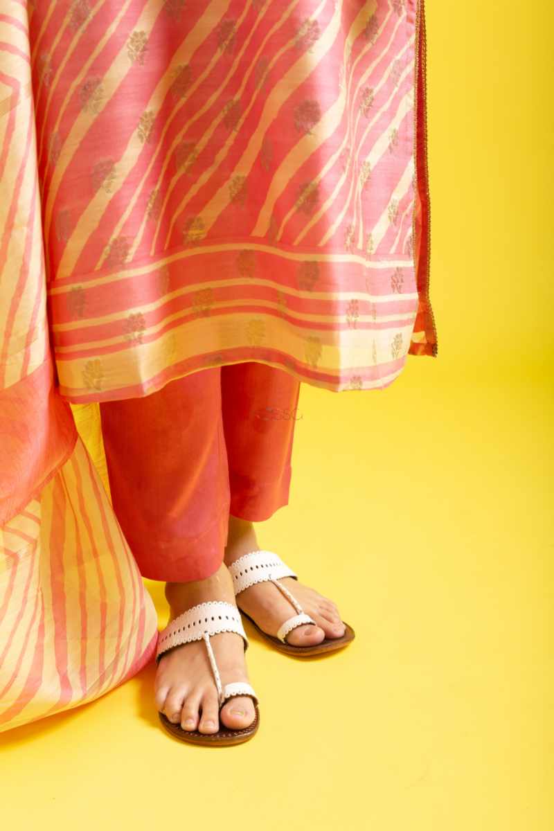 Image for Kusvaa Ws1045 Noor Chanderi Complete Suit Set Closeup 2