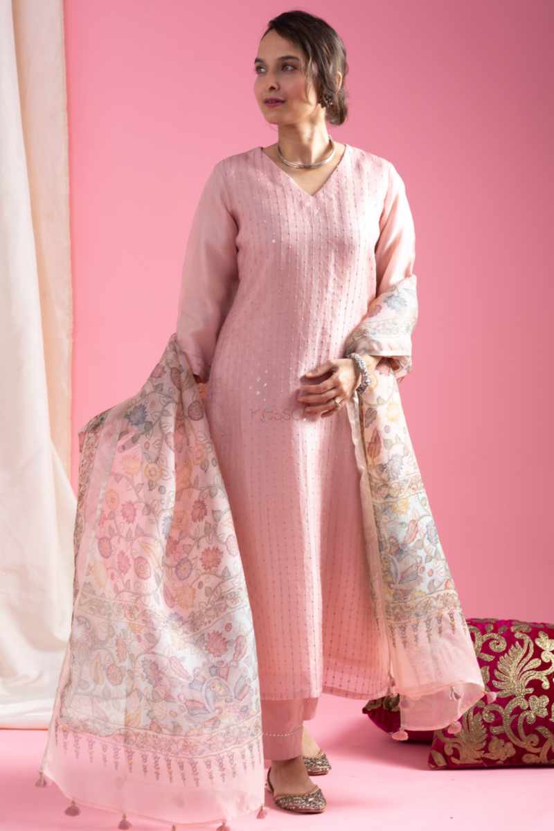 Image for Kusvaa Ws1046 Yarima Chanderi Complete Suit Set Featured