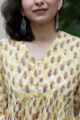 Image for Kusvaa Wsr401 Aslesha Cotton Handblock Dress Closeup