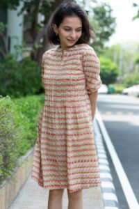 Image for Kusvaa Wsr402 Bhargavi Cotton Handblock Dress Featured