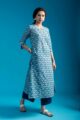 Image for Kusvaa Wsr403 Devangana Cotton Handblock Kurta Front