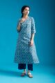 Image for Kusvaa Wsr403 Devangana Cotton Handblock Kurta Side
