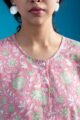 Image for Kusvaa Wsr405 Dharani Cotton Handblock Kurta Closeup