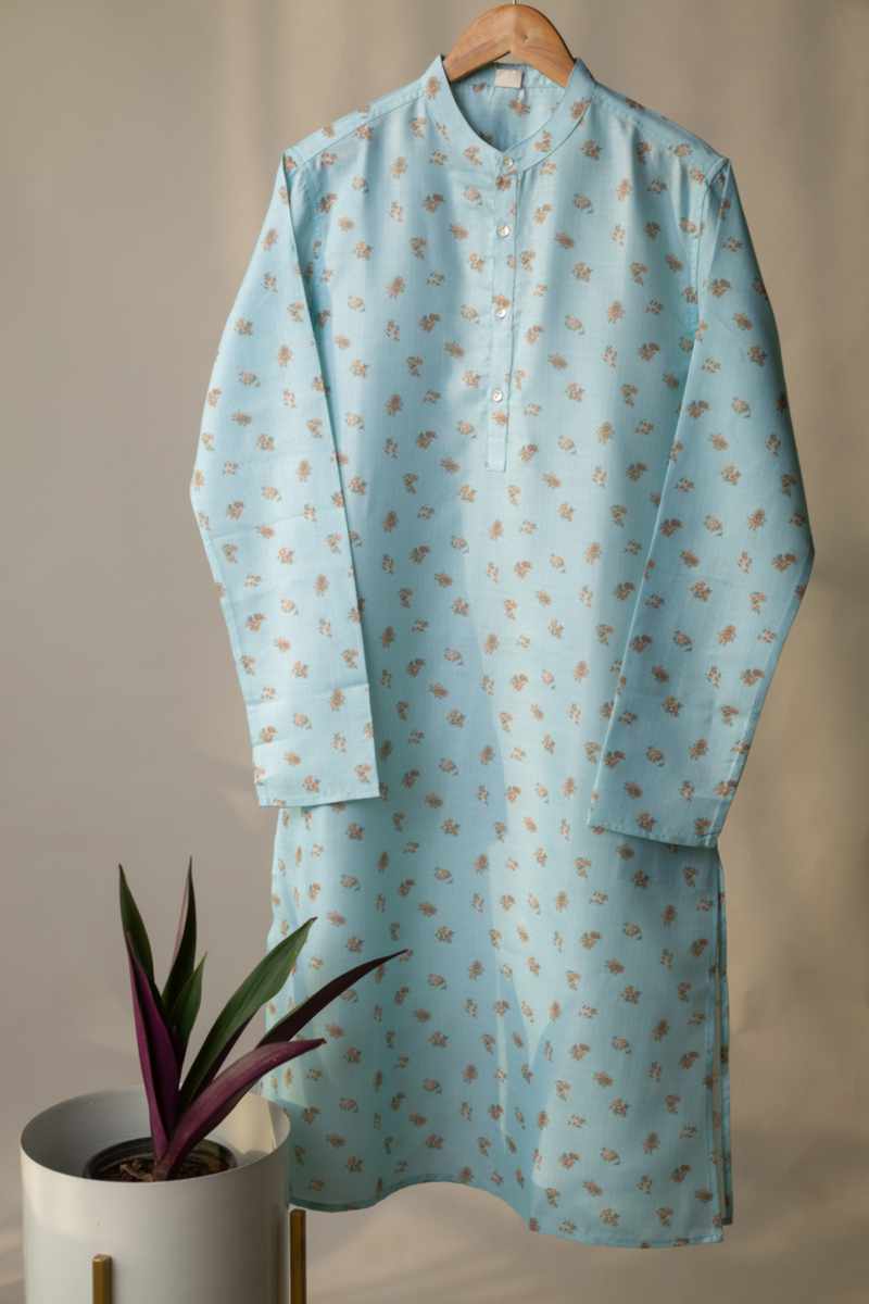 Image for Kusvaa Bpr43 Cirayu Men's Cotton Kurta Side