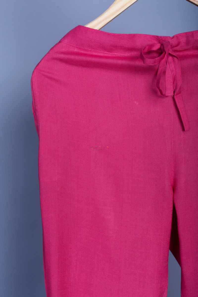 Image for Kusvaa Vcp01 Slub Silk Pants Onion Pink Front
