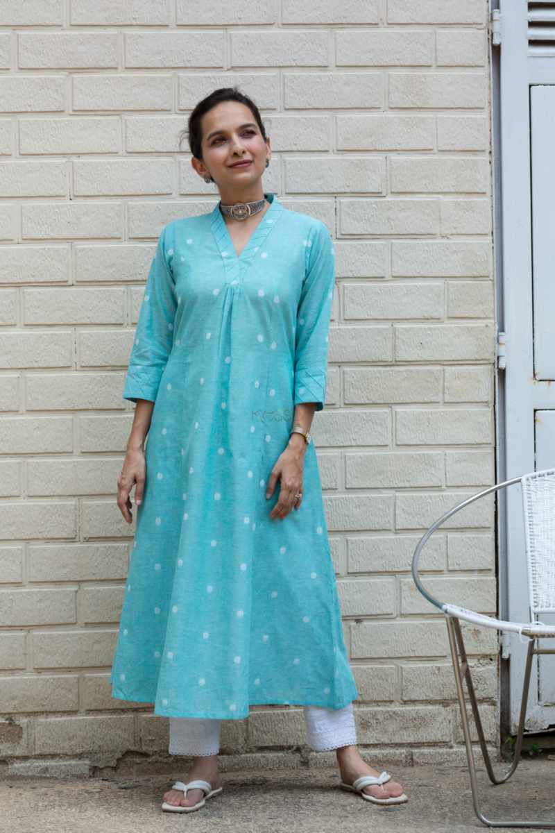 Image for Kusvaa Ws1032 Parnika South Cotton Kurta Side