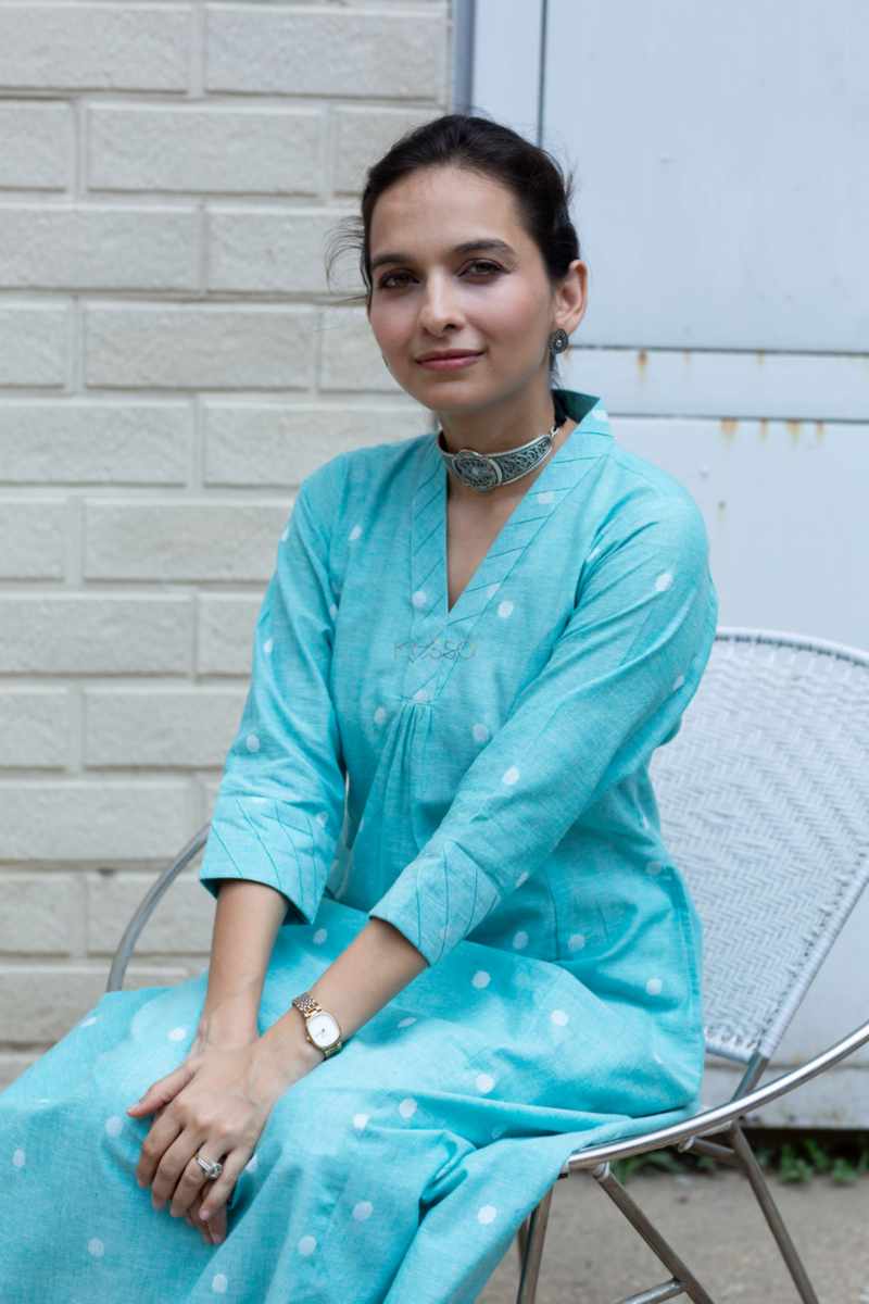 Image for Kusvaa Ws1032 Parnika South Cotton Kurta Sitting