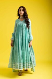 Image for Kusvaa Ws1051 Sneha Cotton Khadi Print Kurta Dupatta Set Featured