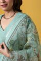 Image for Kusvaa Ws1054 Trisha Chanderi Complete Suit Set Closeup