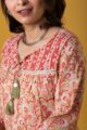 Image for Kusvaa Wsr406 Charvi Handblock Cotton Short Top Closeup 2