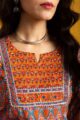 Image for Kusvaa Wsr410 Maithili Cotton Handblock Complete Suit Set Closeup