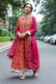 Image for Kusvaa Wsr412 Keertana Cotton Handblock Kurta Dupatta Set Featured New