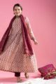 Image for Kusvaa Wsr417 Swara Cotton Kalidar Kurta Dupatta Set Side