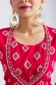 Image for Kusvaa Avdaf268 Ekatara Cotton Bandhini Print Kurta Closeup 2