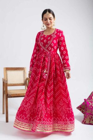 Image for Kusvaa Avdaf268 Ekatara Cotton Bandhini Print Kurta Featured