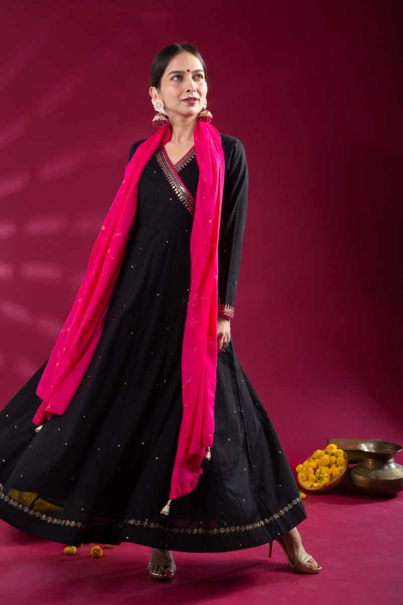Image for Kusvaa Avdaf273 Gauravi Cotton Kurta Dupatta Set Front