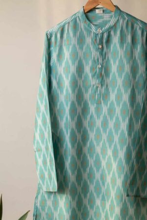 Image for Kusvaa Bpr49 Avneesh Men's Ikkat Print Kurta Featured