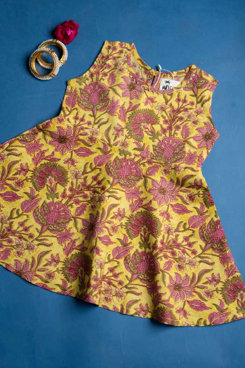 Image for Kusvaa Mbe100 Dharmishta Girls Kurta With Jacket And Sharara Set Front