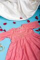 Image for Kusvaa Mbe102 Mehrish Girls Muslin Kurta Pant Set Closeup New