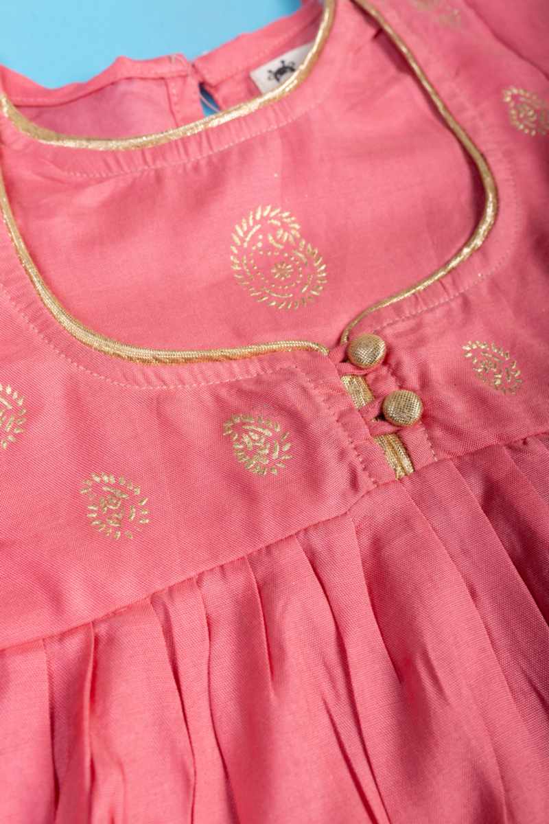 Image for Kusvaa Mbe102 Mehrish Girls Muslin Kurta Pant Set Front New