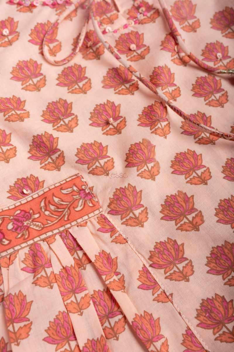 Image for Kusvaa Mbe103 Mythri Girls Cotton Complete Suit Set Front New