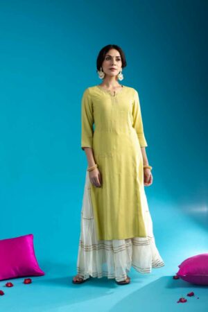 Image for Kusvaa Vcr222 Lavishka Chanderi Kurta Featured