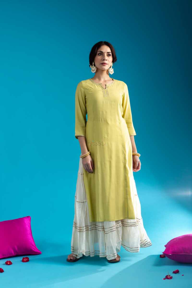 Image for Kusvaa Vcr222 Lavishka Chanderi Kurta Featured