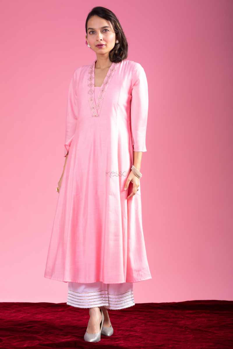 Image for Kusvaa Vcr228 Liliane Chanderi A Linet Kurta Featured