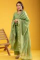 Image for Kusvaa Vcr237 Mehlaka Chanderi Kurta Dupatta Set Featured