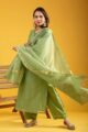 Image for Kusvaa Vcr237 Mehlaka Chanderi Kurta Dupatta Set Front