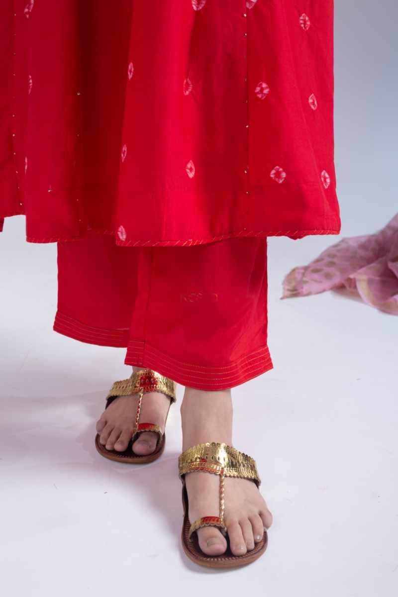 Image for Kusvaa Ws1034 Risa Muslin Kurta Palazzo Set Closeup