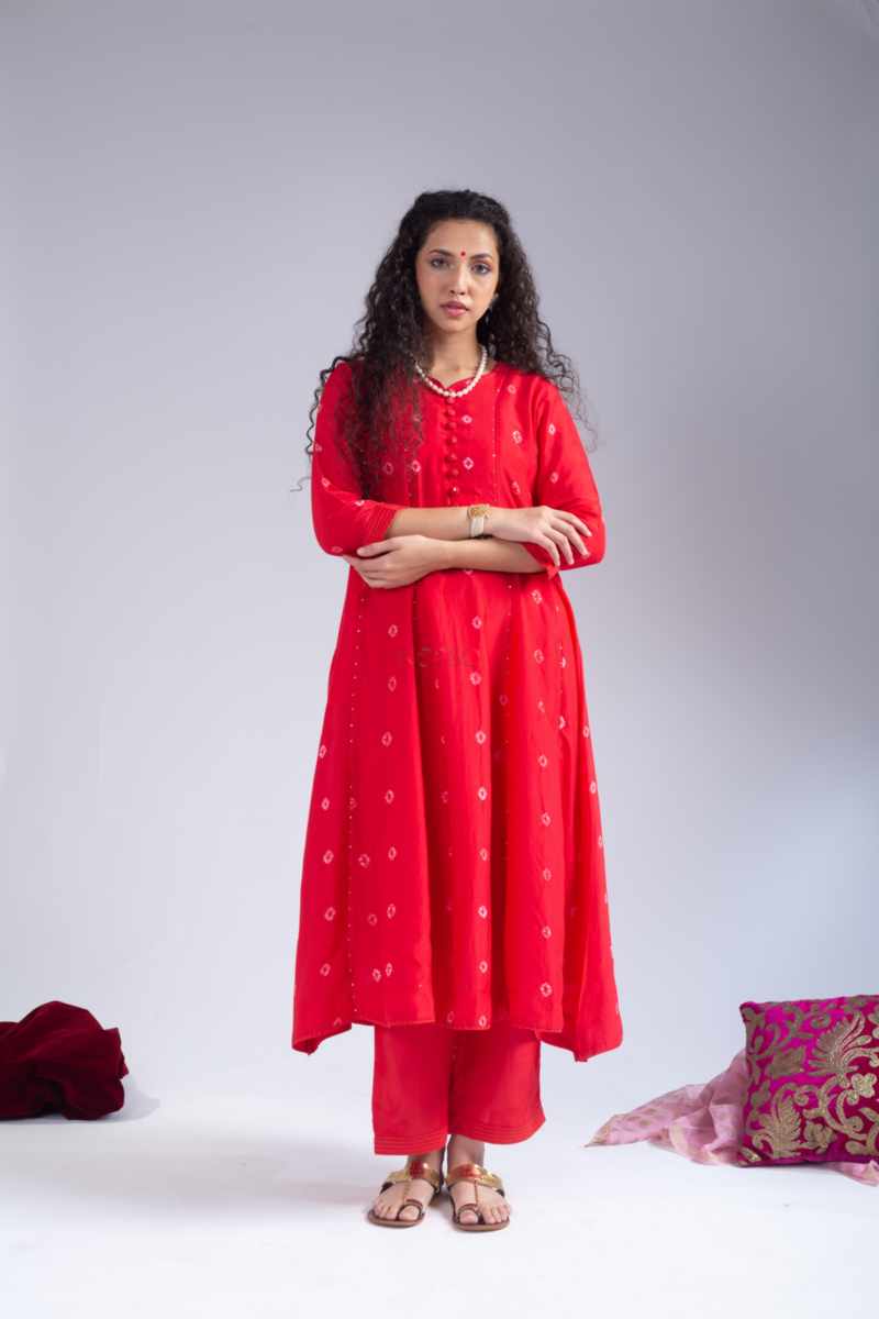 Image for Kusvaa Ws1034 Risa Muslin Kurta Palazzo Set Side