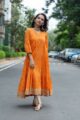 Image for Kusvaa Ws1056 Sashriti Cotton A Line Dress Front