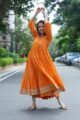 Image for Kusvaa Ws1056 Sashriti Cotton A Line Dress Side