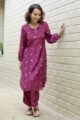 Image for Kusvaa Ws1059 Akshiti Muslin Kurta Pant Set Side