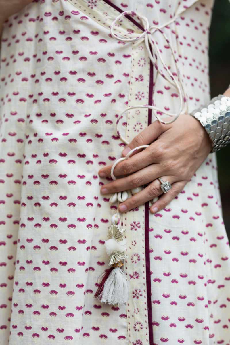 Image for Kusvaa Ws1063 Menaja Cotton Kalidar Kurta Closeup 2