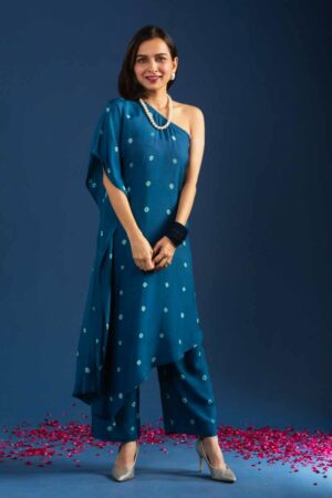 Image for Kusvaa Ws1067 Niyas Muslin Kaftan With Palazzo Set Front