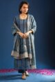 Image for Kusvaa Ws1070 Aamira Chanderi Complete Suit Set Side