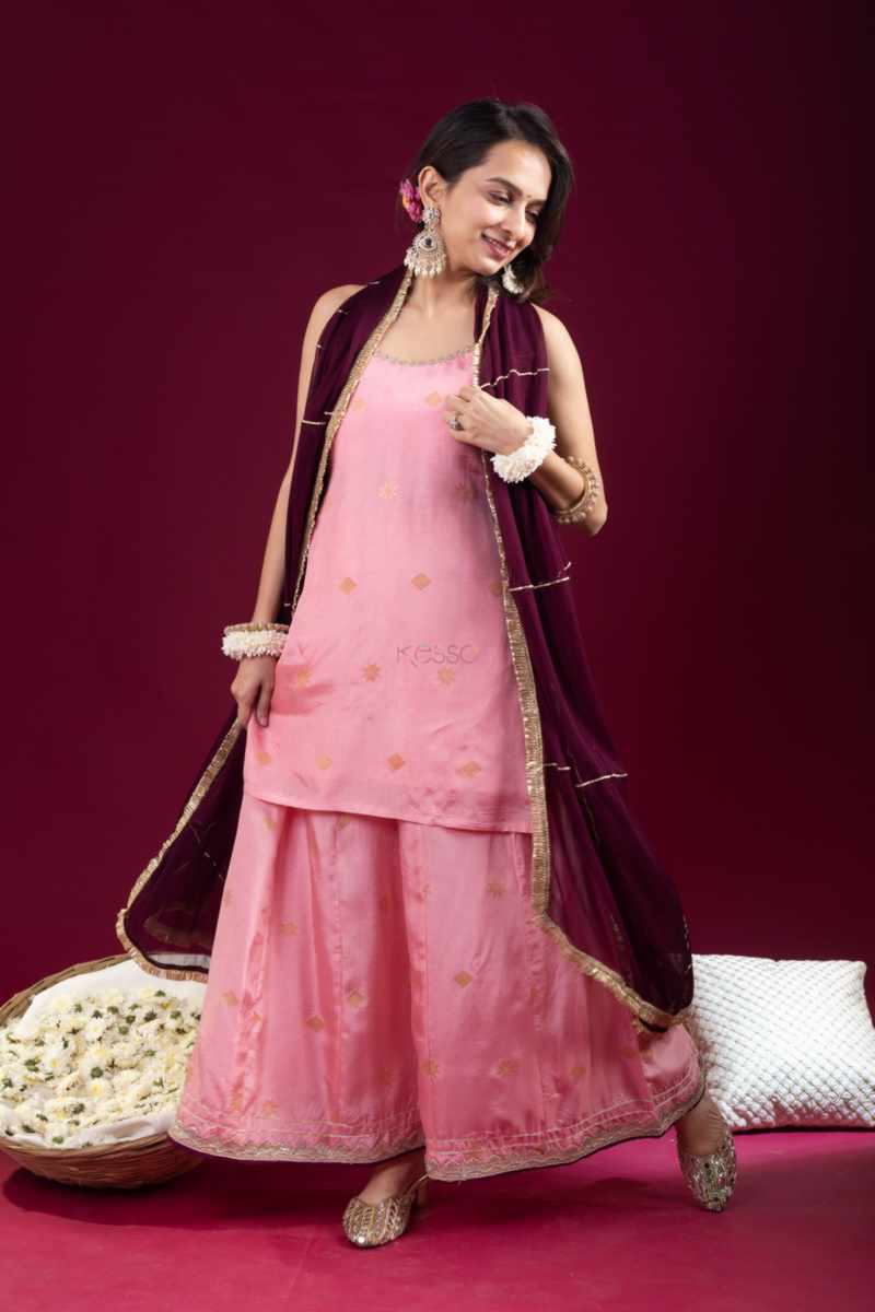 Image for Kusvaa Ws1072 Nimphy Complete Sharara Set Front