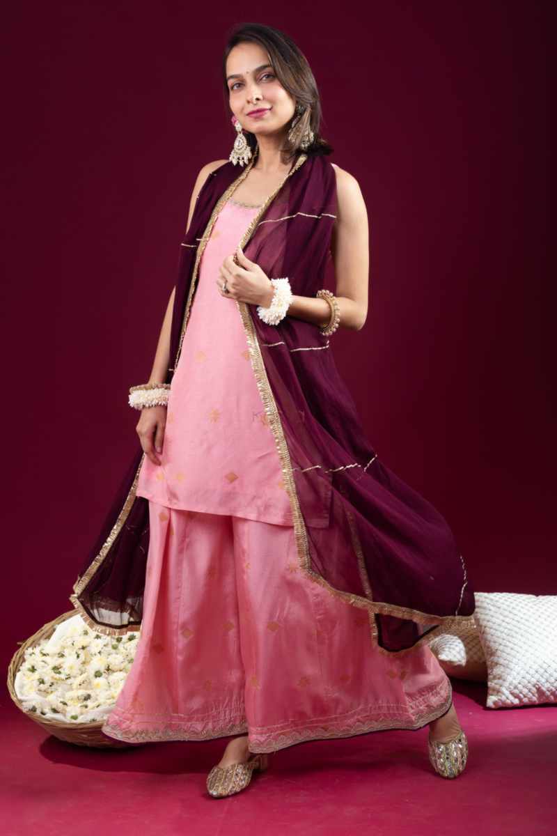 Image for Kusvaa Ws1072 Nimphy Complete Sharara Set Side