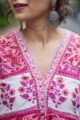 Image for Kusvaa Wsr420 Giynna Cotton Handblock Dress Closeup