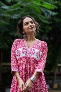 Image for Kusvaa Wsr420 Giynna Cotton Handblock Dress Featured