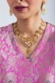 Image for Kusvaa Avdaf270 Renelle Banarasi Kurta With Pant Set Closeup 2