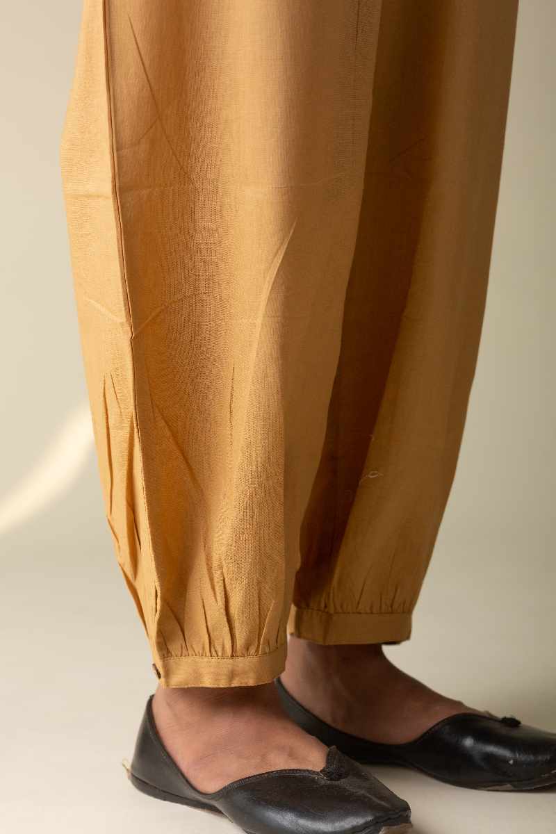 Image for Kusvaa Sap19 Cotton Salwar Camel Closeup New