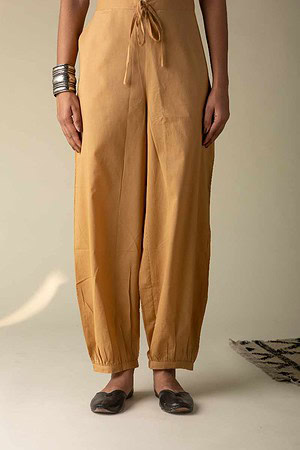 Image for Kusvaa Sap19 Cotton Salwar Camel Front New