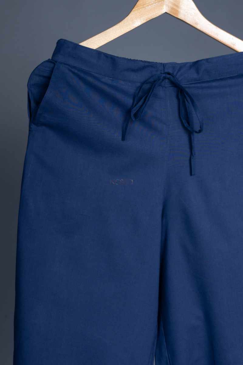 Image for Kusvaa Sap19 Cotton Salwar Inkblue Closeup