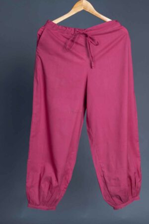 Image for Kusvaa Sap19 Cotton Salwar Rosepink Closeup 2