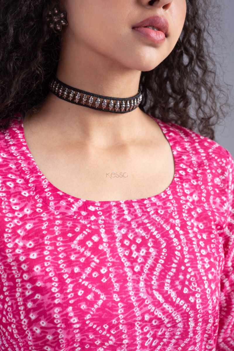 Image for Kusvaa Vcr242 Urice Cotton Straight Fit Kurta Closeup 2